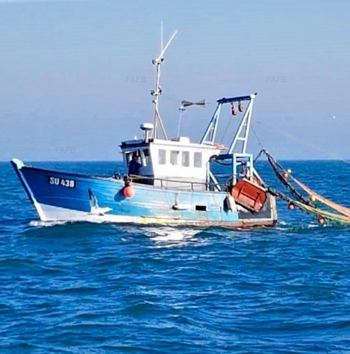 French built wooden trawler